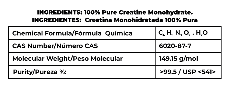 CREATINA  MONOHIDRATADA IBSPORTS 100% PURA SACHET 5  G SIN SABOR